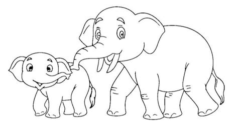 Pai E Filho Elefante Para Colorir Imprimir E Desenhar Colorir Me