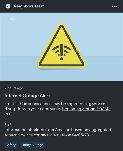 Internet Outage Message : r/Ring