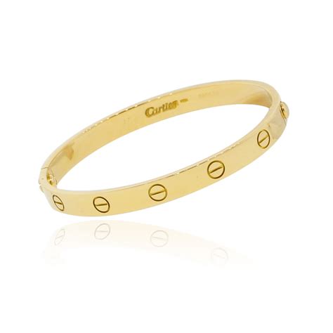 Cartier K Yellow Gold Size Love Bangle Bracelet