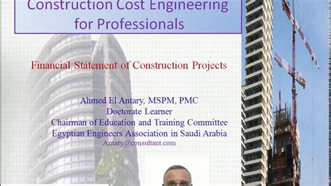 Construction Cost Engineering For Professionals Lecture 1 Youtube