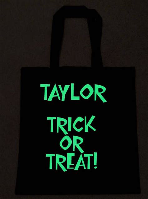 Halloween Glow In The Dark Trick Or Treat Personalized Loot Etsy