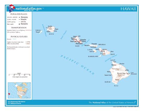 Large Detailed Map Of Hawaii State Hawaii State Usa Maps Of The