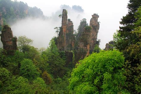 Mysterious Mountain Zhangjiajie Stock Photo Image Of Outdoor