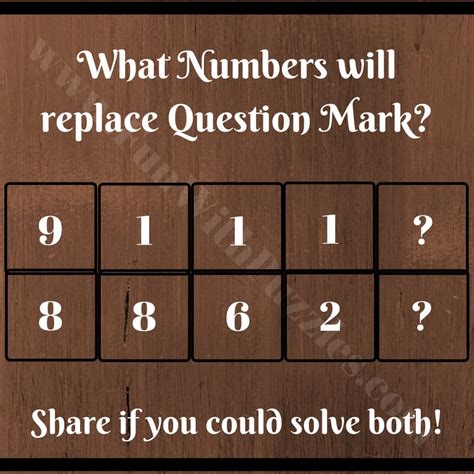 We update collection of puzzles and riddles every week! Tricky Maths Mind Game Brain Teasers with Answers and ...