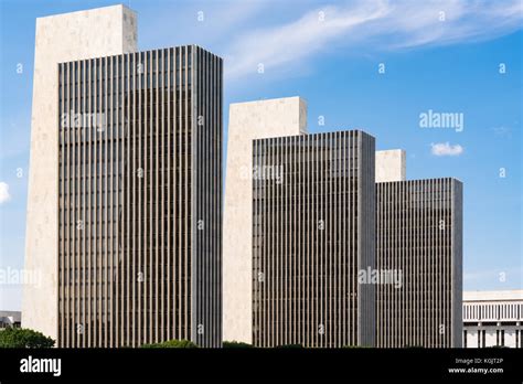 New York State Government Buildings Along The Empire State Plaza In