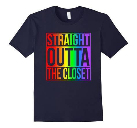Straight Outta The Closet T Shirt Gay Pride Lgbt Rainbow Cd Canditee