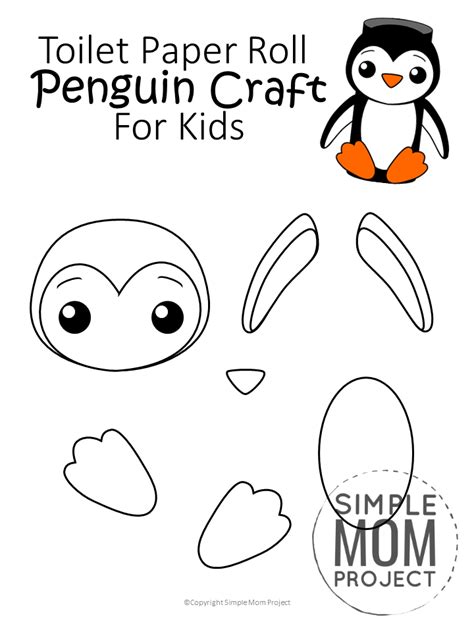 Toilet Paper Roll Penguin With Free Printable Templates