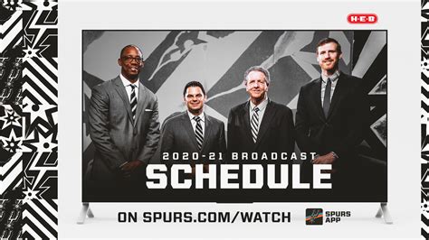 Spurs Announce 2020 21 Broadcast Schedule For First Half Of Season