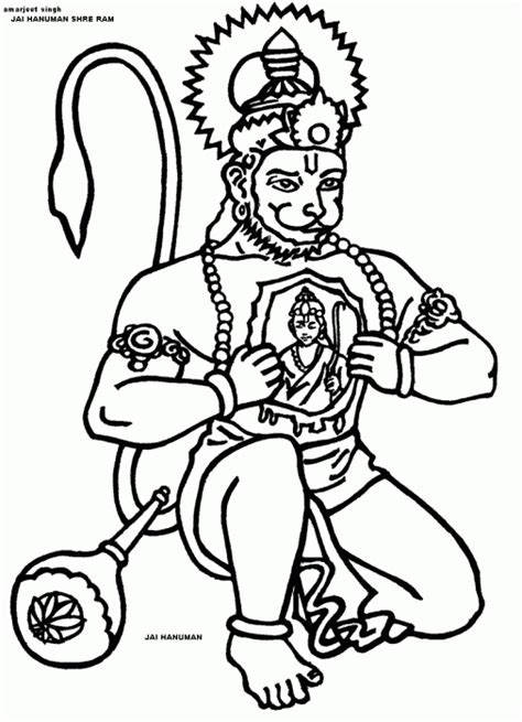 Sketch Of Shri Hanuman Ji