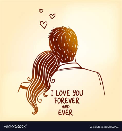 Loving Couple Royalty Free Vector Image Vectorstock