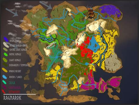 Ark Ragnarok Dino Spawn Map Maps Database Source