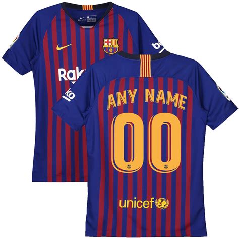 Youth Nike Blue Barcelona 201819 Home Replica Stadium Custom Jersey