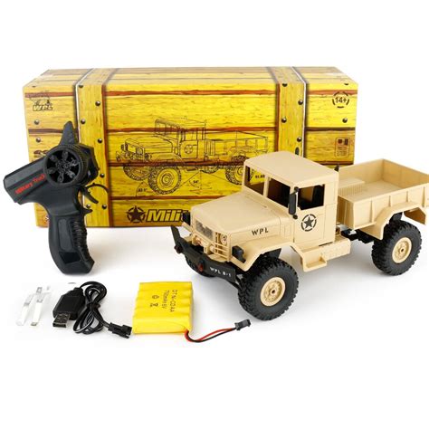 Rc Military Truck 116 Rc Car With 4 Channel 24g 4wd Crawler Off Road