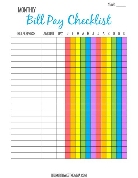 Get I Want A Monthly Spreadsheet I Can Use For Paying My Monthly Bills Is Printable For My Use
