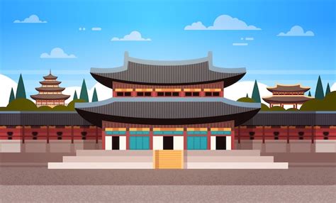 South Korea Landmark Famous Palace Traditional Korean Temple Landscape