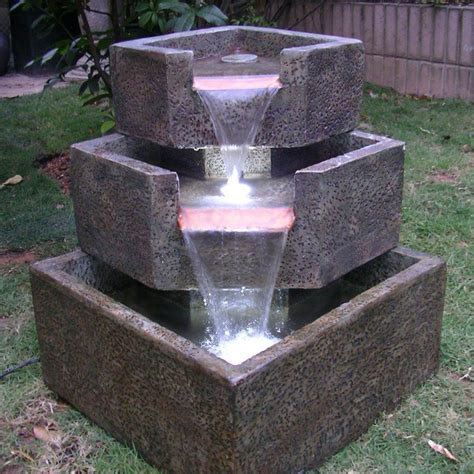 These elegant waterfall fountains are handmade, skillfully crafted, and perfect for elevated garden decorations. Solar Waterfall Fountain | Fountain Design Ideas