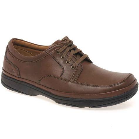 Clarks Swift Mile Mens Casual Brown Lace-Up Shoes - Men from Charles ...