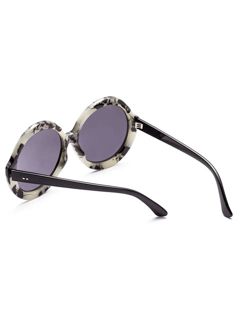 Black And White Frame Round Design Sunglasses Sheinsheinside