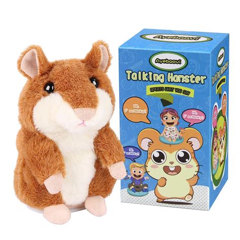 Ayeboovi Talking Hamster Repeats What You Say Mimicry Pet Toy Plush