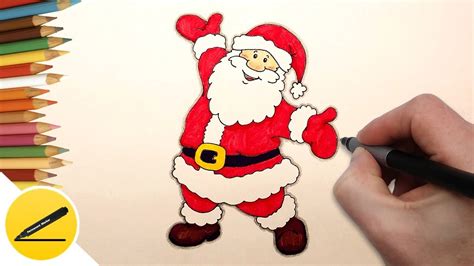 How To Draw Santa Claus Step By Step Easy Christmas Drawings Youtube