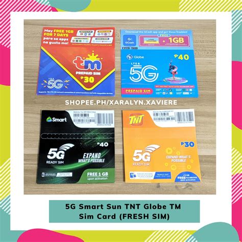 5g Sim Smart Sun Tnt Globe Tm Sim Card Fresh Sim Shopee Philippines