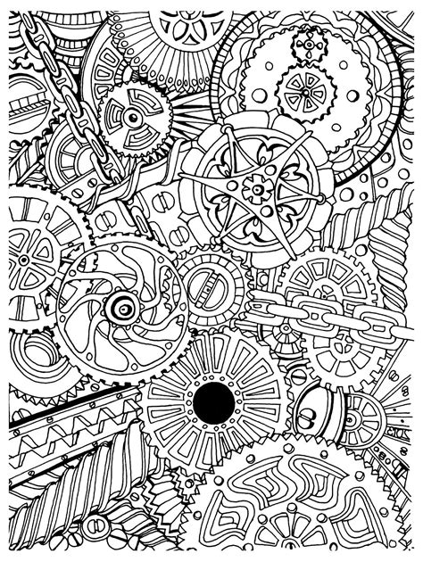 Zen Anti Stress Mechanisms To Print Anti Stress Adult Coloring Pages