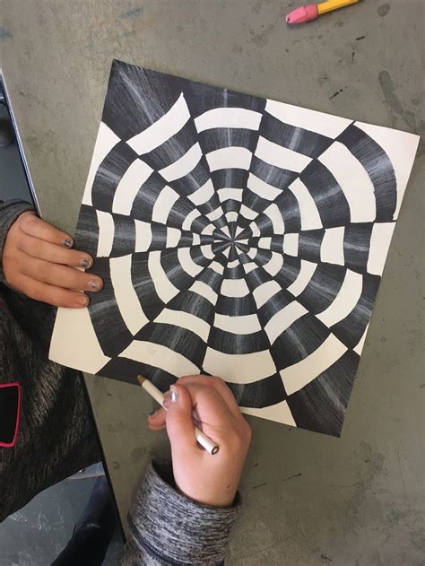 Op Art By 5th Grade In 2020 Op Art Lessons Op Art Optical