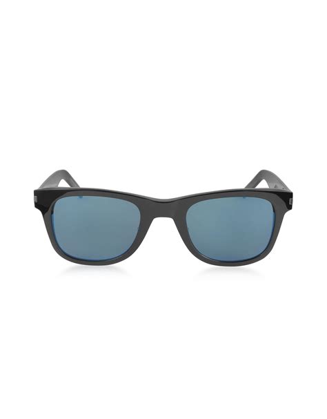 Lyst Saint Laurent Sl51 Slim Black Metal Frame Womens Sunglasses In