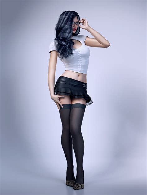 Sexy Brunette Woman 3d Model