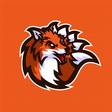 Fox Esport Gaming Mascot Logo Template Vector Premium