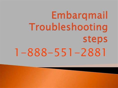 Embarqmail Troubleshooting Steps Technical Customer Support Phone