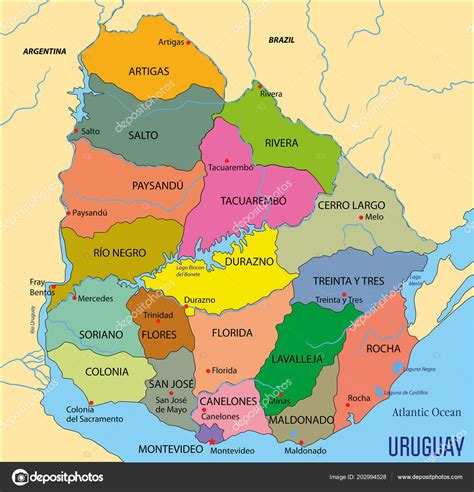 Detailed Map Of Uruguay