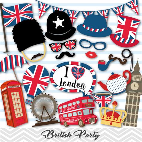 Love London Photo Booth Props British Party Props Tracy Digital Design