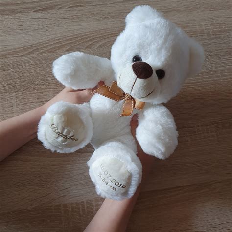Personalised Baby Teddy Bear New Baby Gifts New Mum Baby Etsy UK