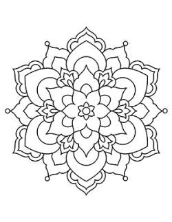 Flower mandala coloring pages easy. Easy Flower Mandalas White Background: Adult Coloring Book ...
