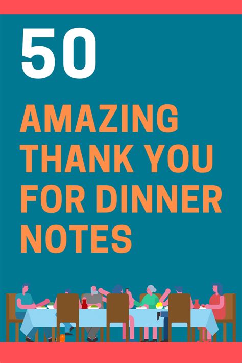 50 Amazing Thank You For Dinner Notes