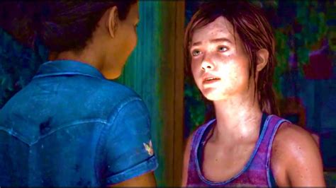 The Last Of Us Ellie Kisses Riley Scene Youtube