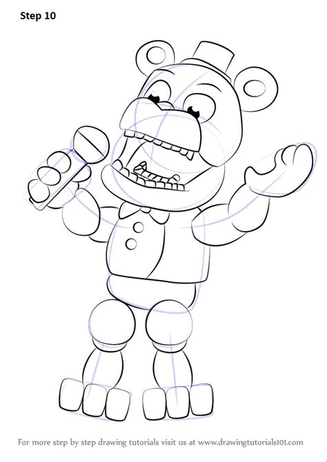 Learn How To Draw Withered Freddy From Five Nights At Freddy S Five Nights At Freddy S Step By