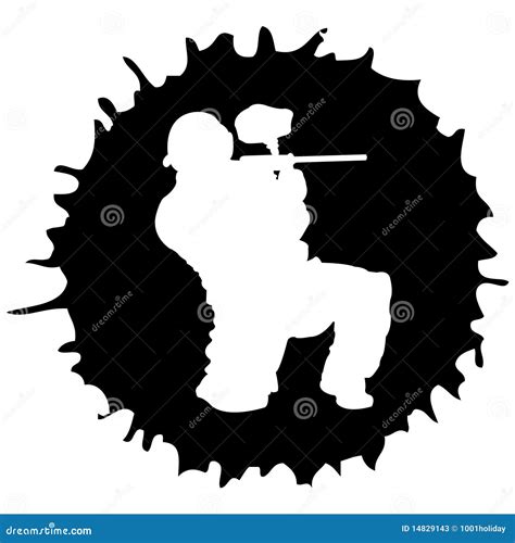 Paintball Gun Silhouette Vector Illustration Cartoondealer Com