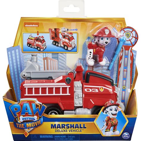 Buy Paw Patrol Marshalls Deluxe Movie Transforming Fire Truck Toy Car With Collectible Action