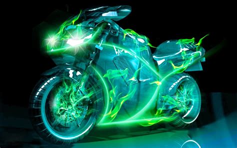 Neon Motorcycle Wallpapers Wallpaper Cave