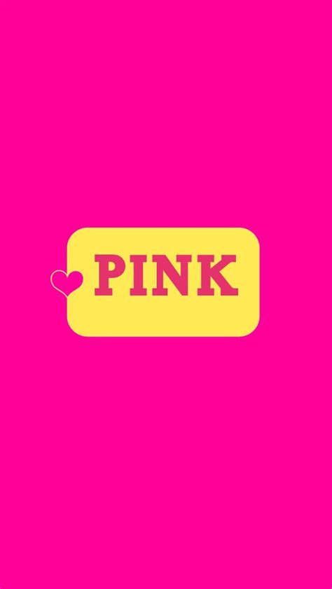 A Pink Background With The Word Pink Written In Red And Yellow On Top Of It