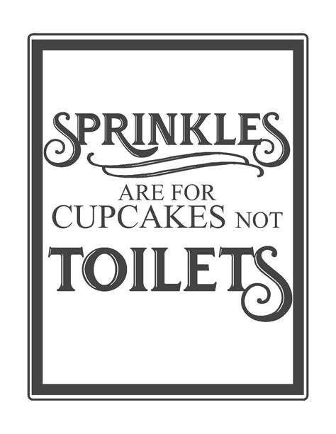 These free set of 4 bathroom prints are just what you need! Free Printable Flush The Toilet Signs | Free Printable