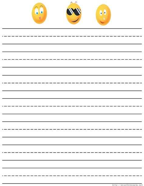 6 Best Images Of Elementary Lined Writing Paper Printable Free
