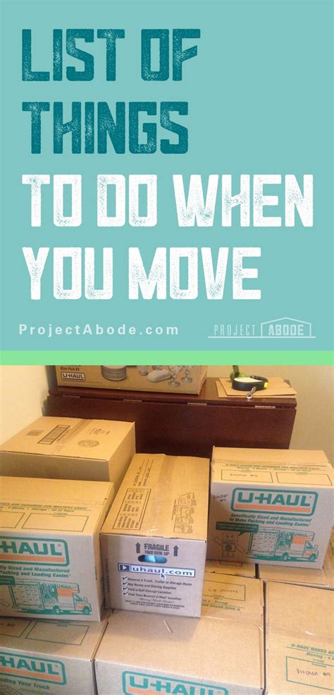 13 Moving Tips Moving Things To Do