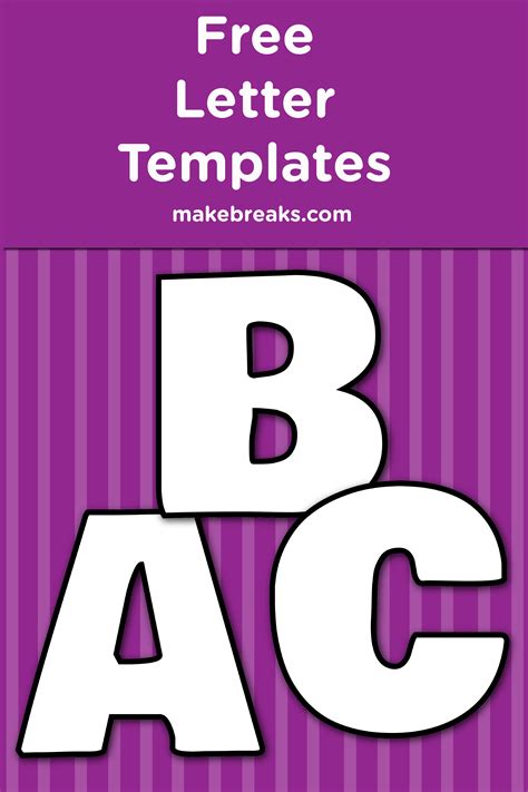 Free Printable Bold Letters Templates Make Breaks Free Printable