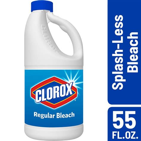 Clorox 55 Oz Concentrated Splash Less Regular Bleach Liquid Klatchit