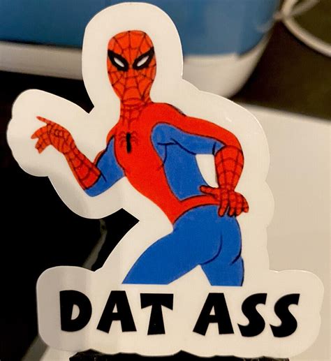 Dat Ass Spiderman Retro Comic Book Pointing Sticker Funny Decal Ebay