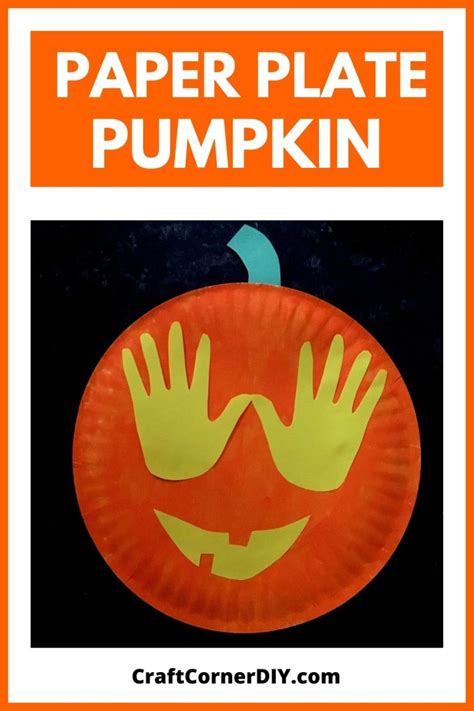 Keepsake Paper Plate Pumpkin Halloween Kids Craft