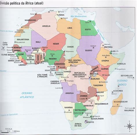 Geografia Na Vida África Mapa Pólítico